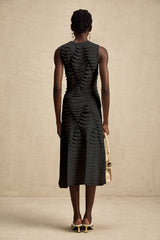 Anna snake-pattern godet midi dress (Final Sale)
