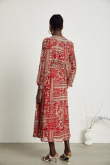 Camille pattern-print midi dress (Final Sale-US Only)
