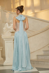 Gwenaëlle Green Rhinestone Panel Maxi Dress