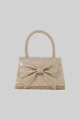 Rhinestone Clutch With Sparkling Embellishments - Gold