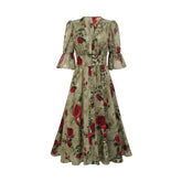 Mélisande floral-print V-neck midi dress (Final Sale-US Only)
