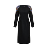 Maëlys black crystal-embellished midi dress (Final Sale-US Only)