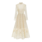 Éliane polka-dot lace-embroidered midi dress (Final Sale-US Only)