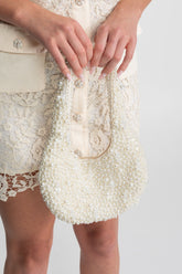 Beaded Pearl Shoulder Bag – Ivoire