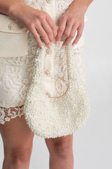 Beaded Pearl Shoulder Bag – Ivoire
