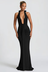 Aiglantine Halterneck Ruched Maxi Dress