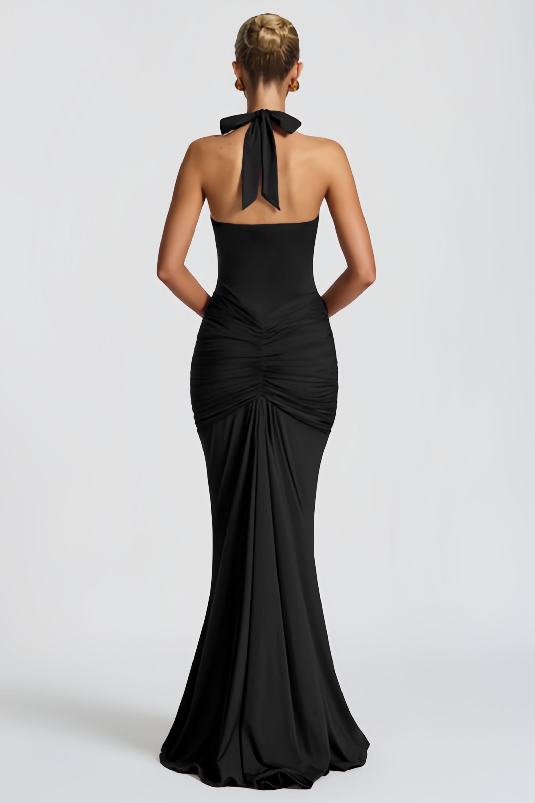 Aiglantine Halterneck Ruched Maxi Dress