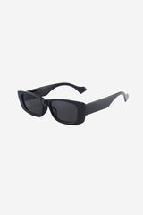 Thick Frame Rectangle Sunglasses with Glossy Finish – Black