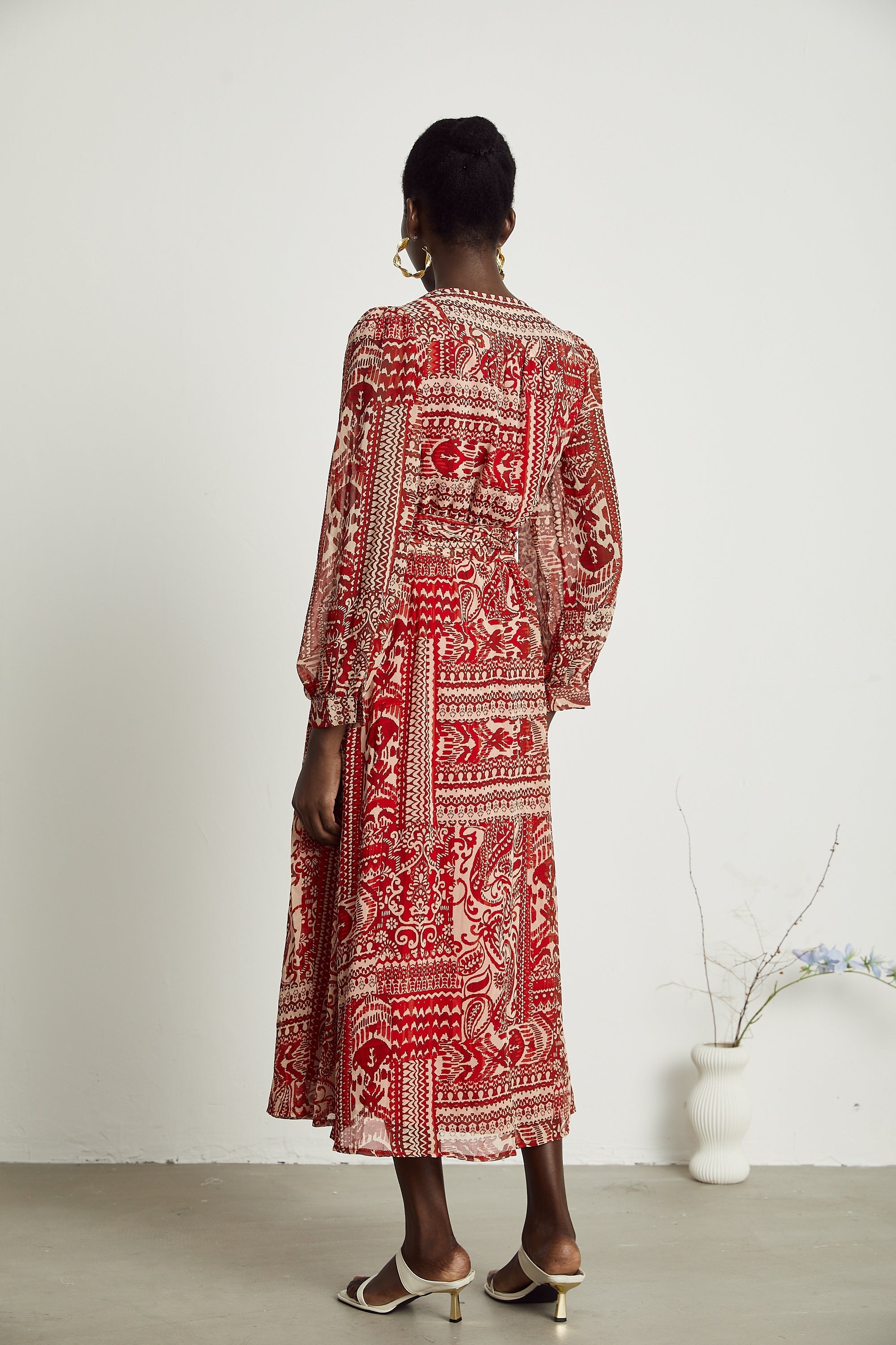 Camille pattern-print midi dress (Final Sale-US Only)