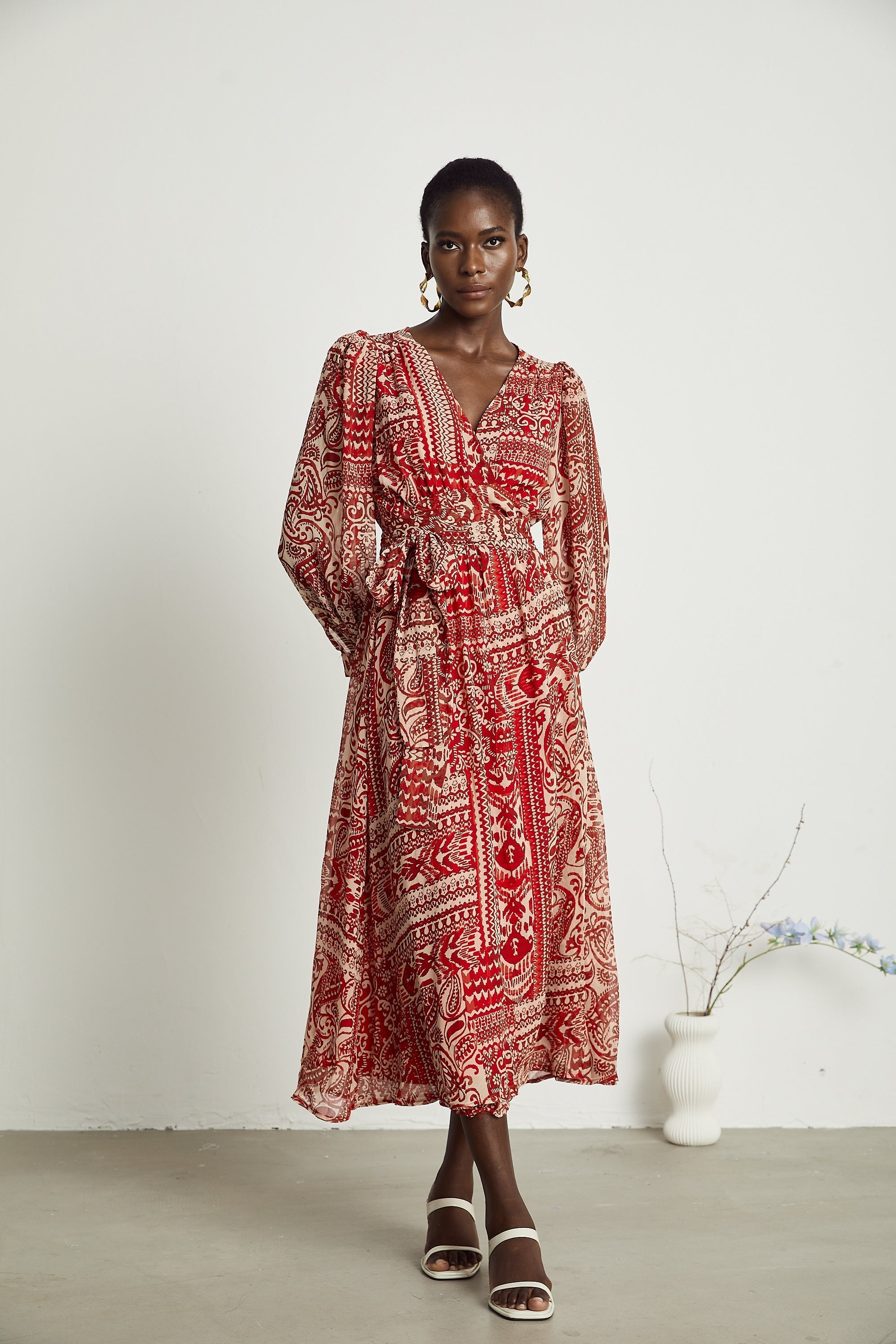 Camille pattern-print midi dress (Final Sale-US Only)