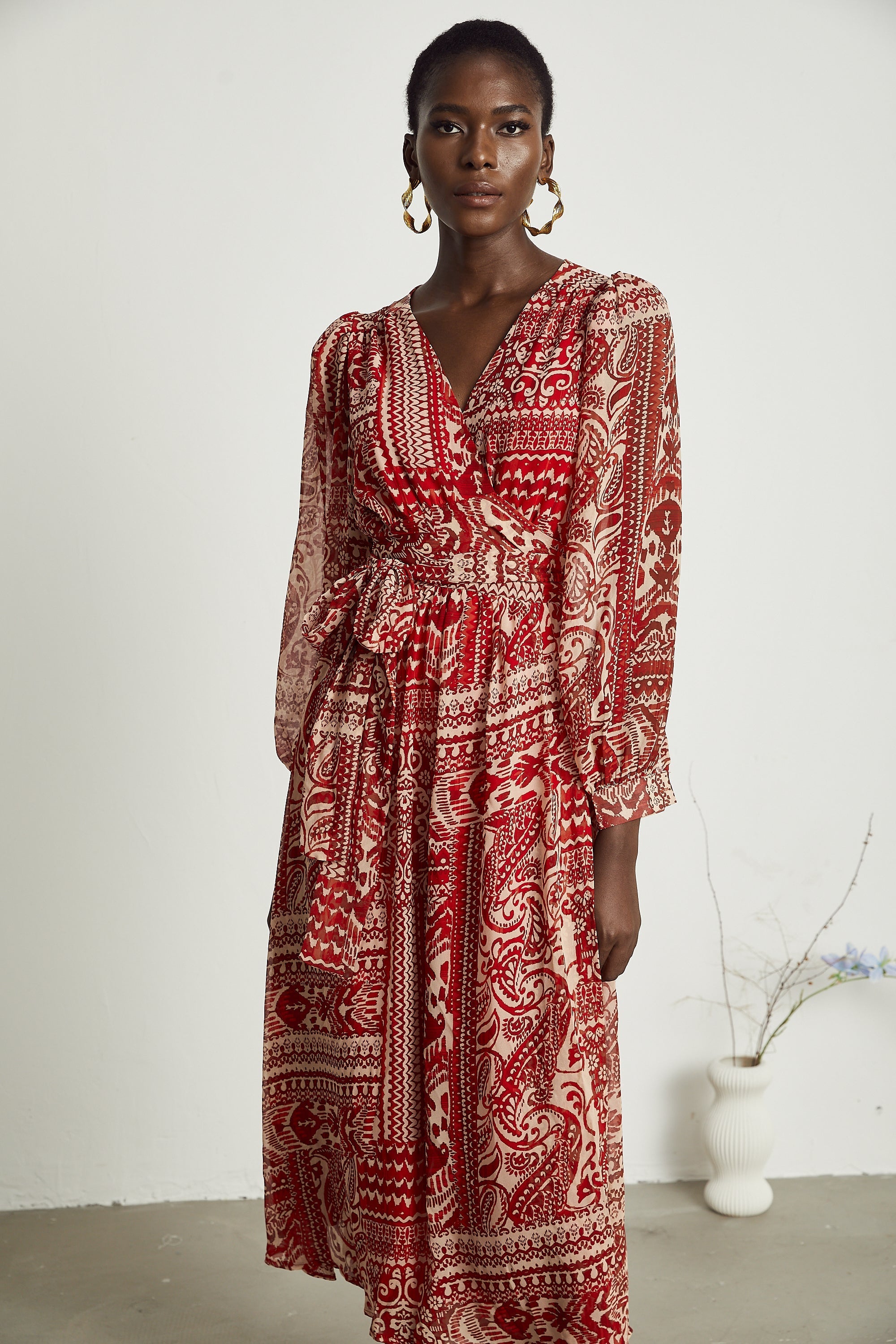 Camille pattern-print midi dress (Final Sale-US Only)