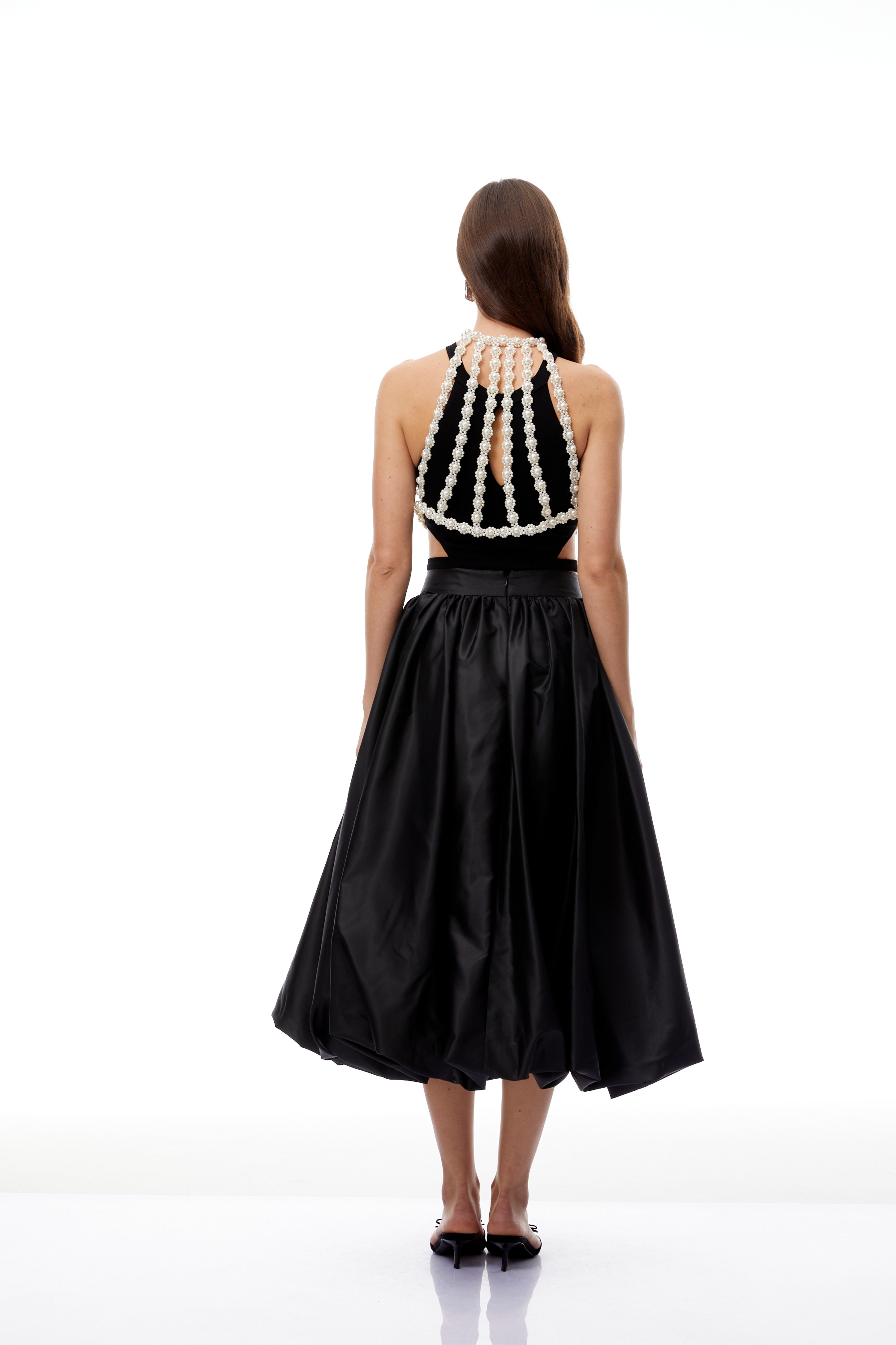 Trinity White Faux Pearl Body Chain