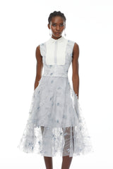 Neve Lavender Floral Appliqué Jacket & Dress Set