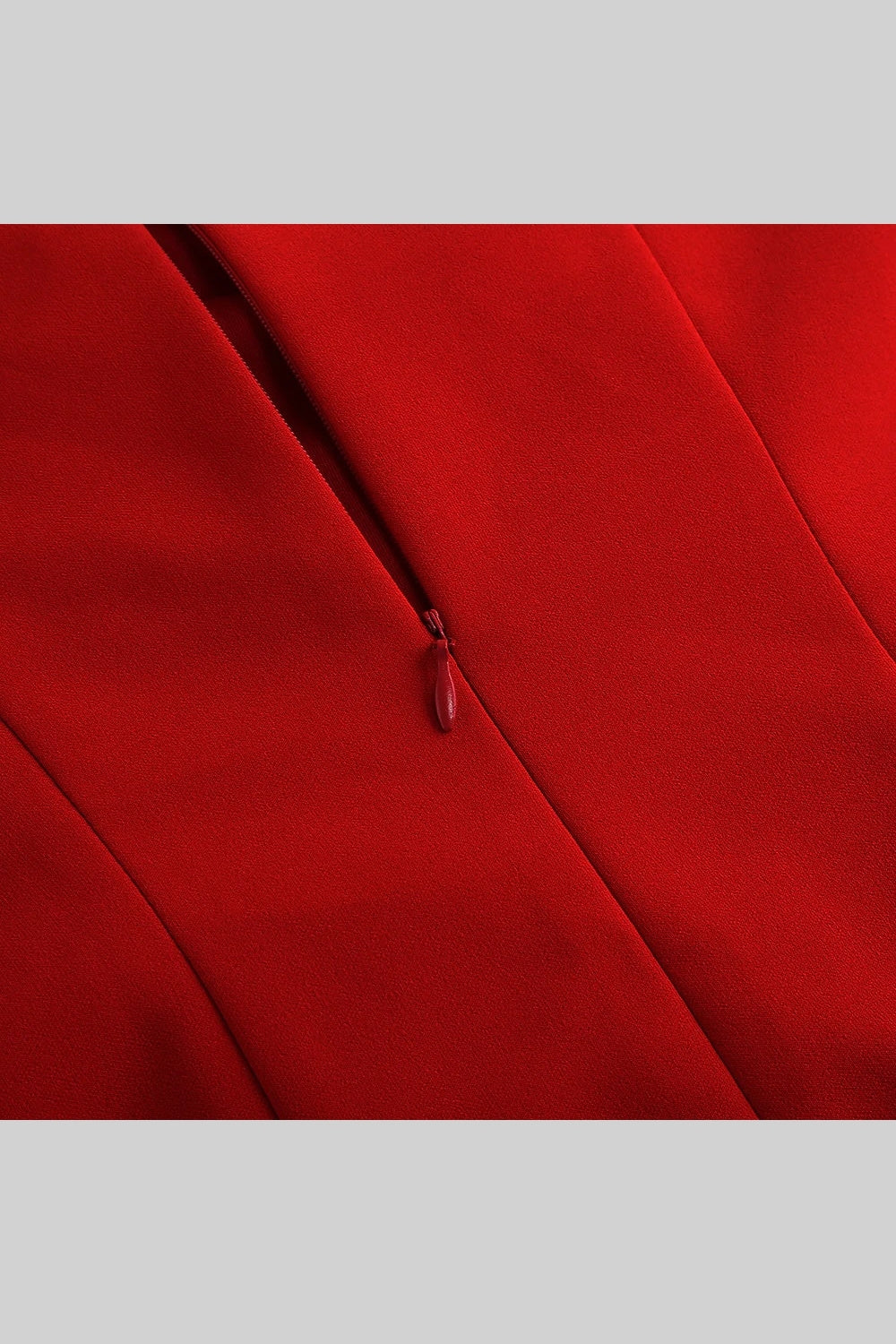 Voluminous Floral Design Mini Dress - Red