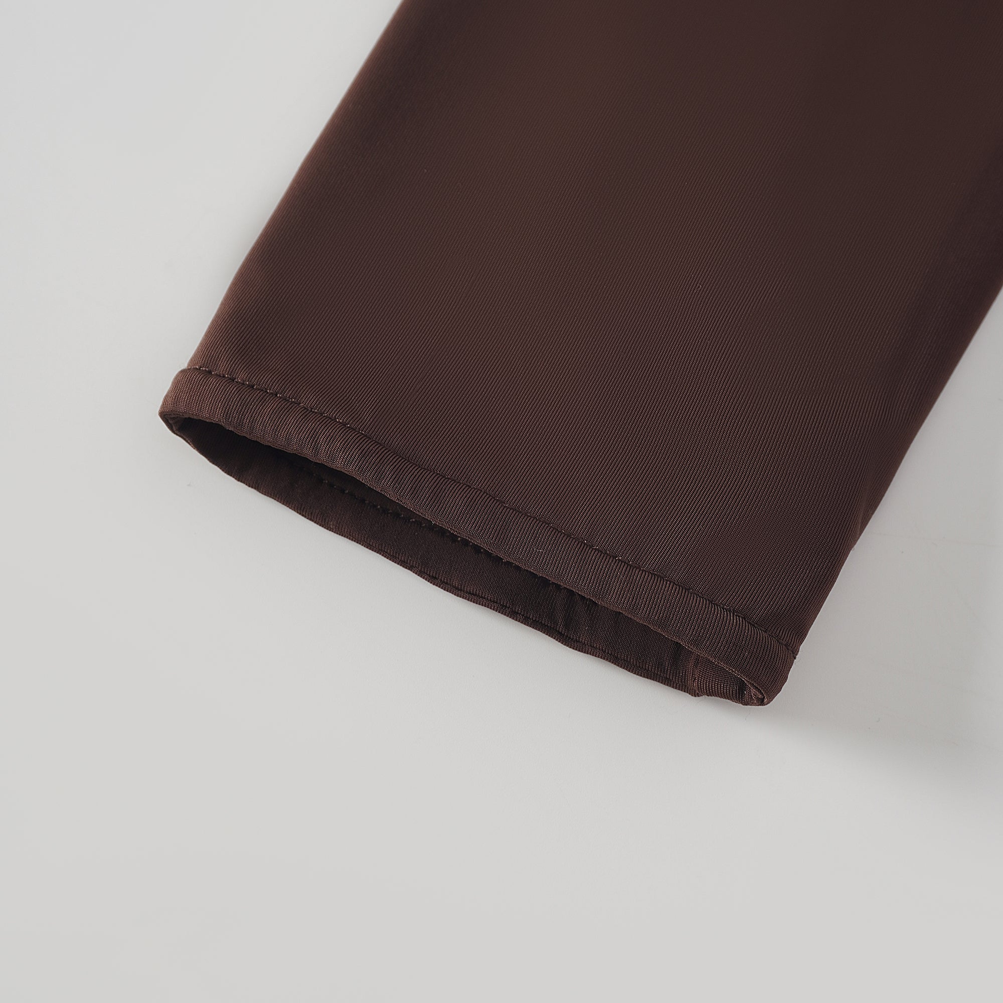 Charitina Brown Fitted Ruched Midi Dress