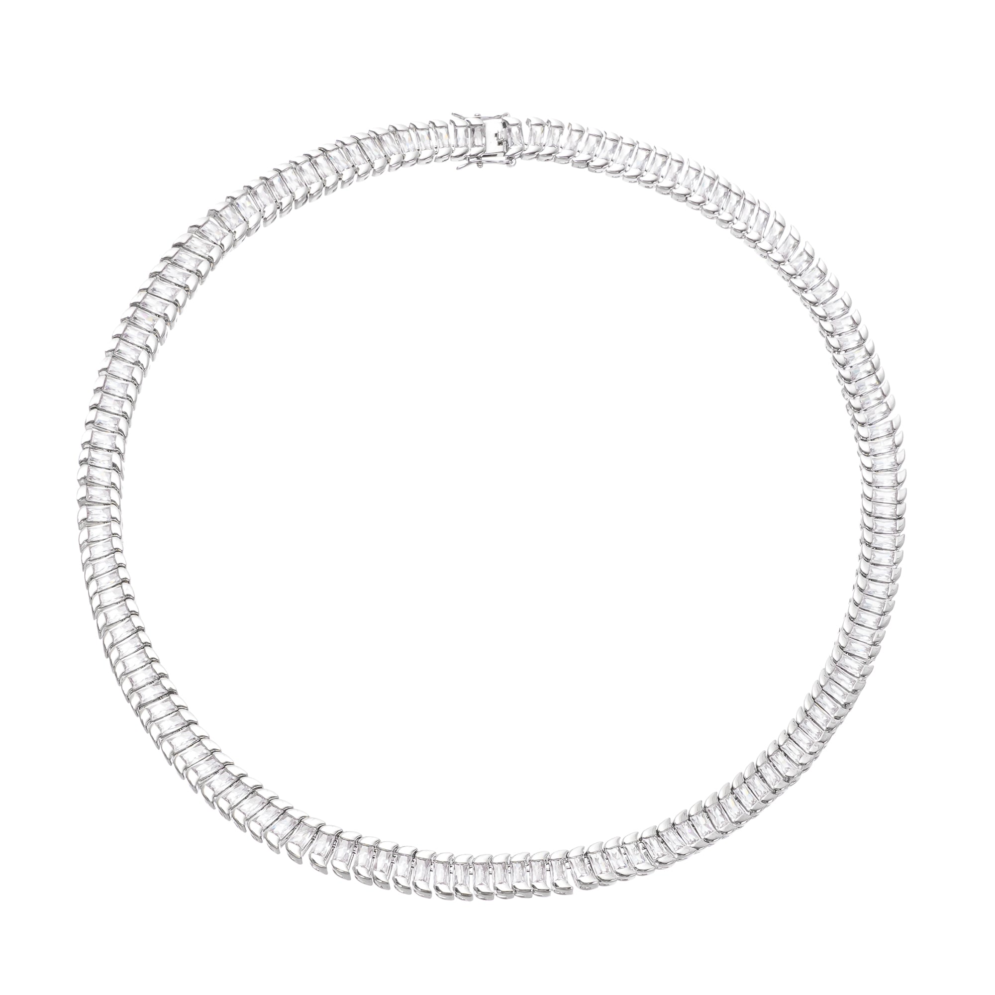 Albane Silver Tone Crystal-Embellished Necklace