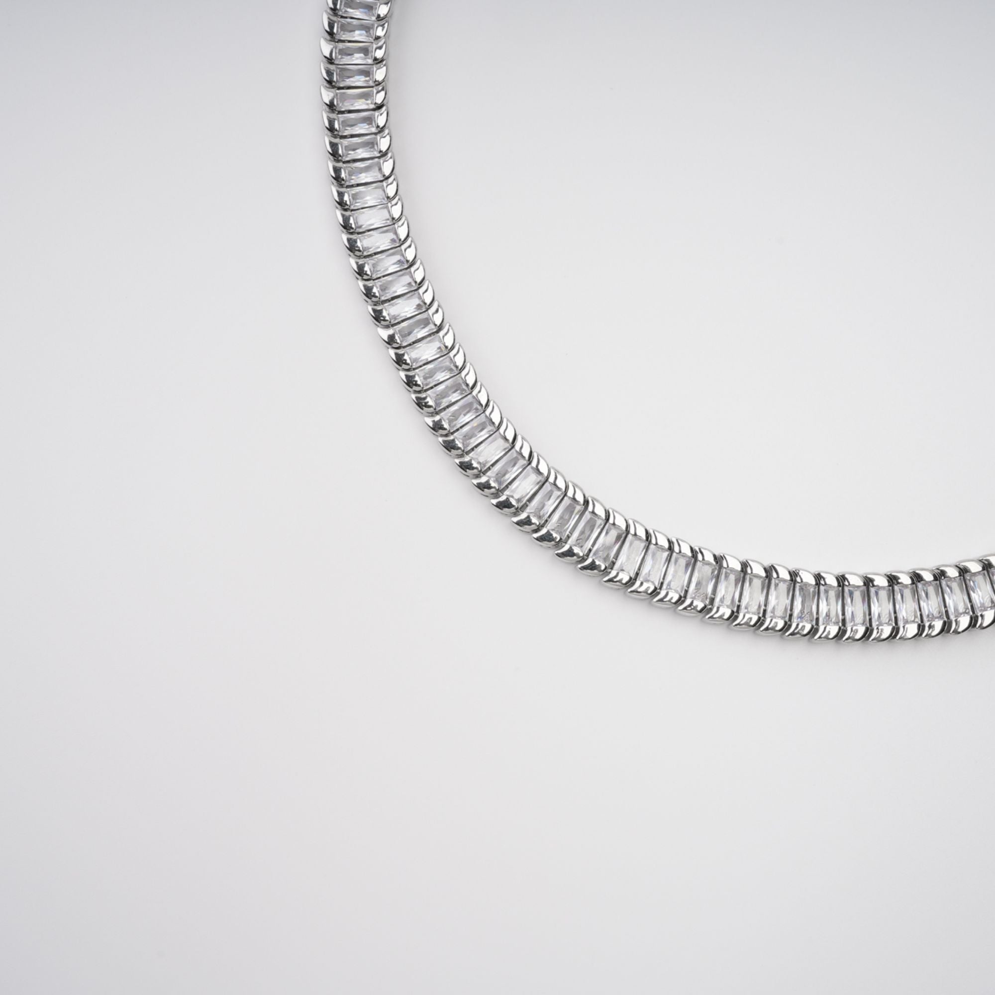 Albane Silver Tone Crystal-Embellished Necklace