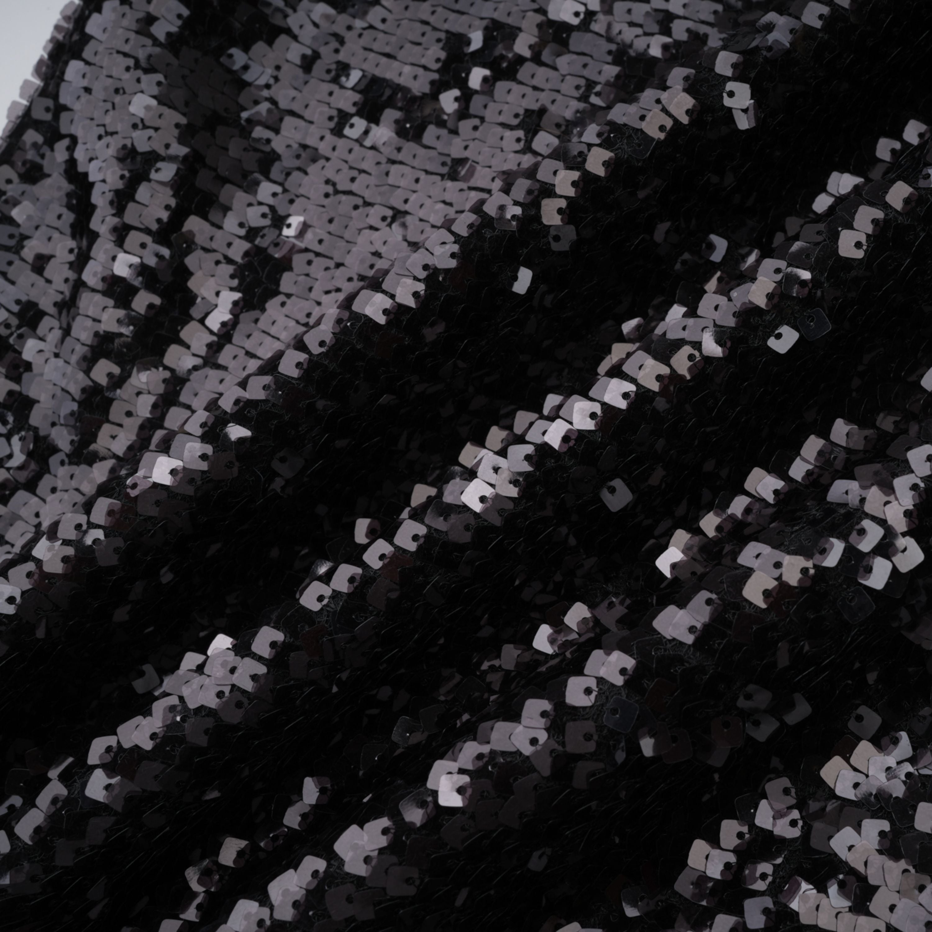 Ava Black Lace Panel Sequined Maxi Dress