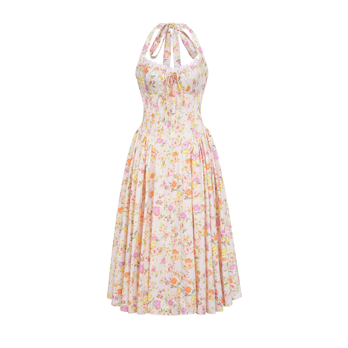Odette floral-print halterneck midi dress (Final Sale)