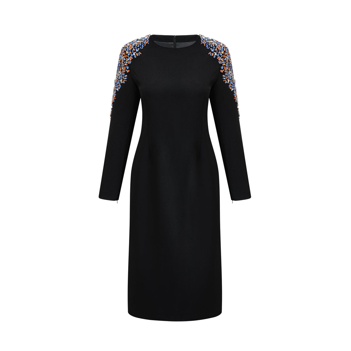 Maëlys black crystal-embellished midi dress (Final Sale-US Only)
