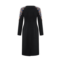 Maëlys black crystal-embellished midi dress (Final Sale-US Only)
