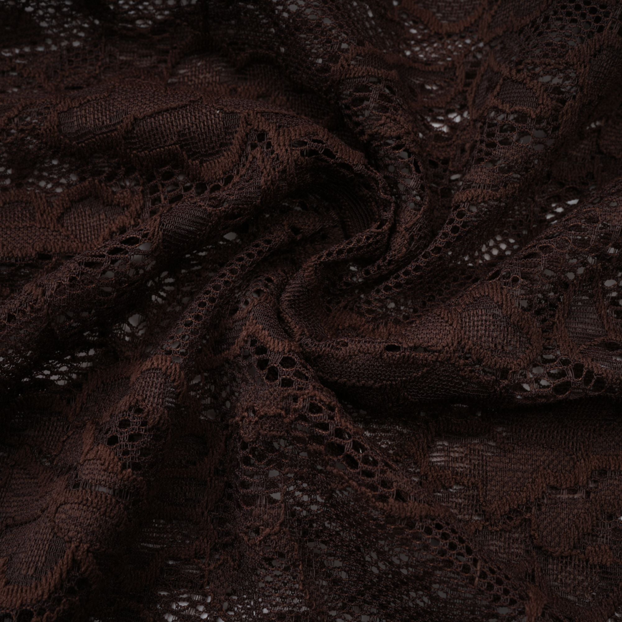 Brigitte Brown Lace Panel Ruched Maxi Dress