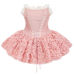 Rachel Pink 3D Petal Tulle Mini Dress
