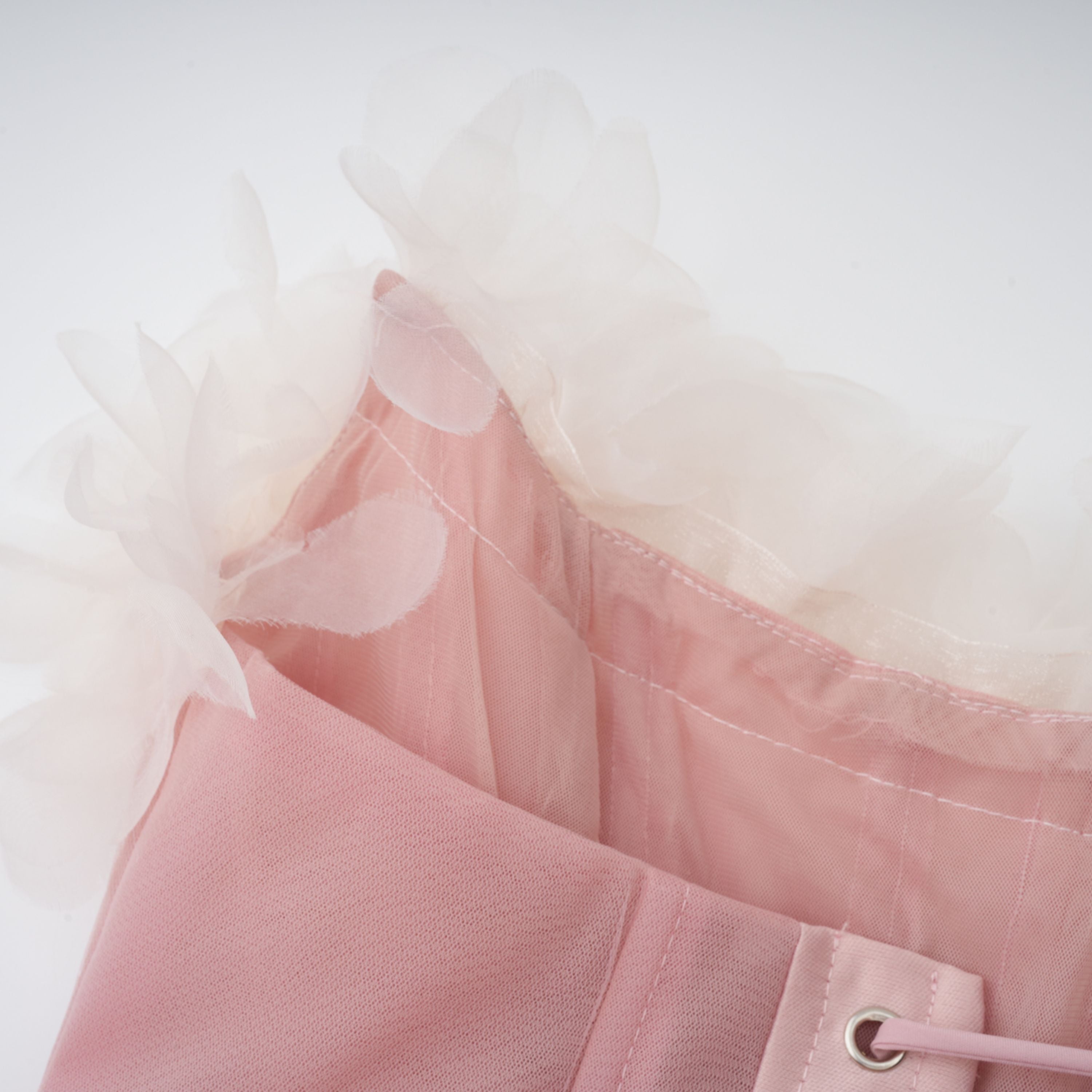 Rachel Pink 3D Petal Tulle Mini Dress