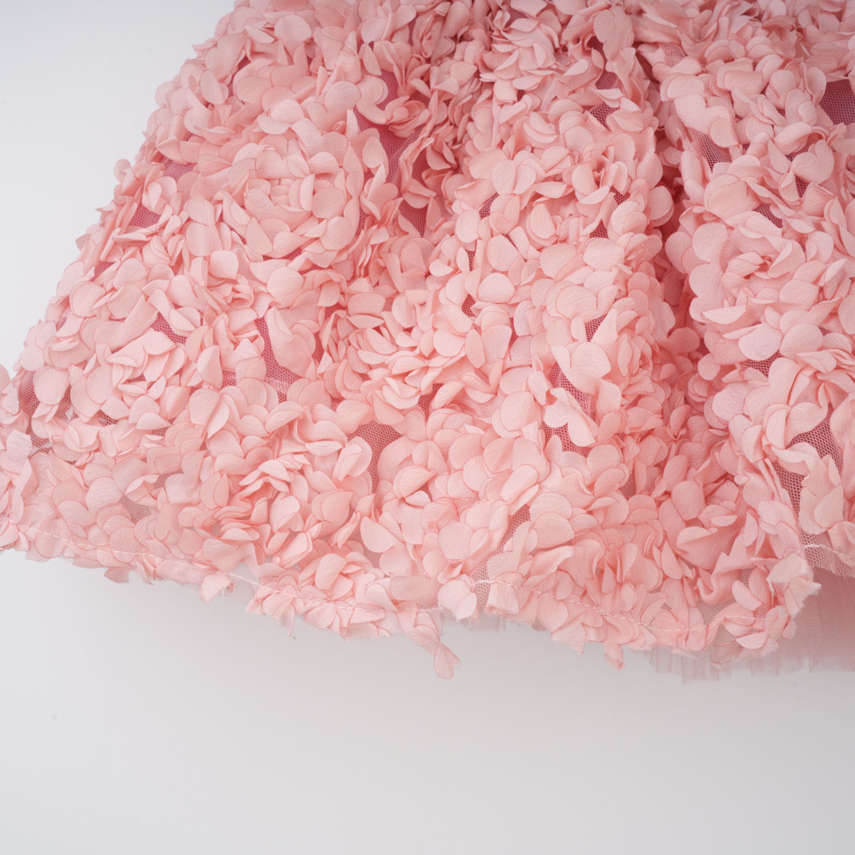 Rachel Pink 3D Petal Tulle Mini Dress