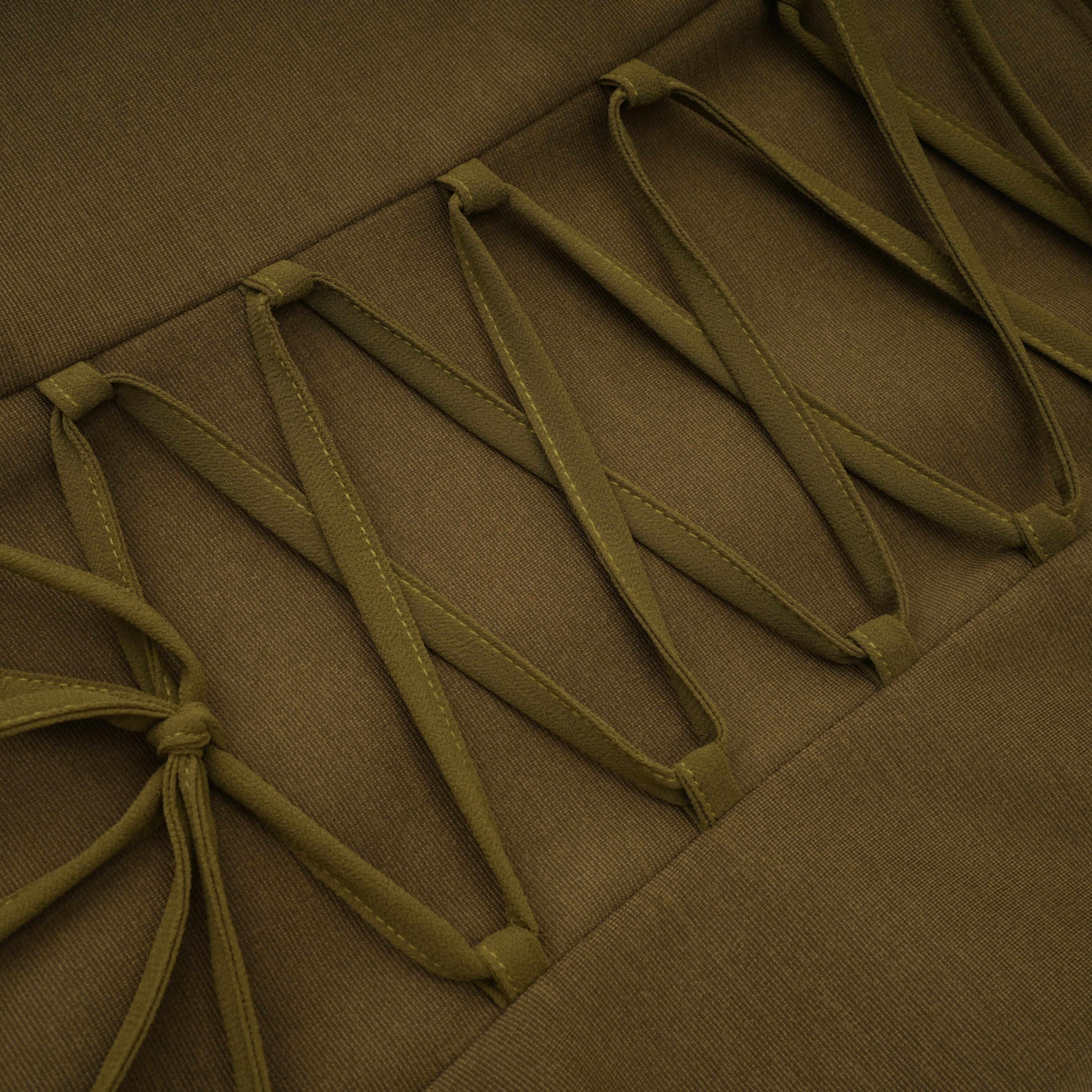 Sidonie Atrovirens Asymmetrical Maxi Gown (Without Gloves)