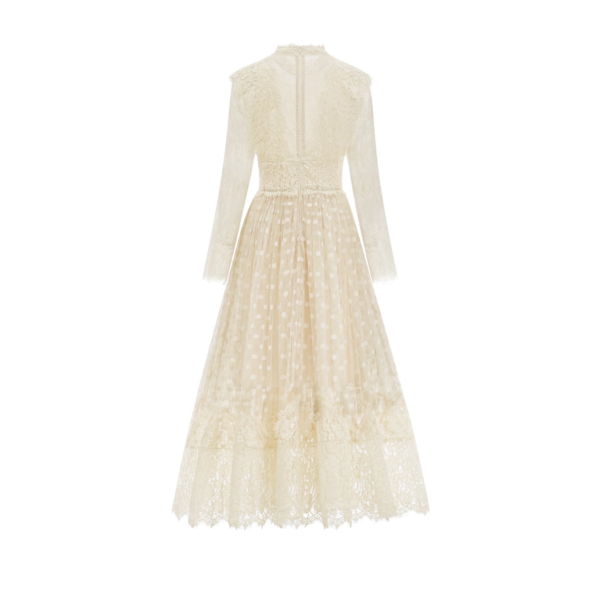 Éliane polka-dot lace-embroidered midi dress (Final Sale-US Only)