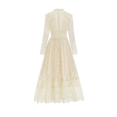 Éliane polka-dot lace-embroidered midi dress (Final Sale-US Only)