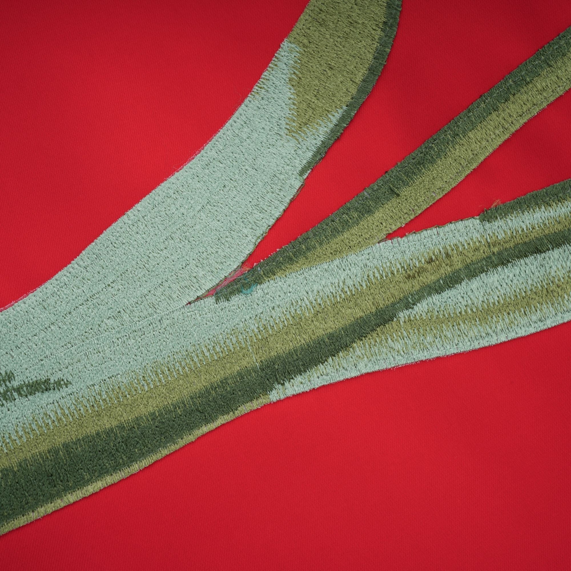 Irène Sequin Embroidered Off-Shoulder Midi Dress in Red (Final Sale-US Only)