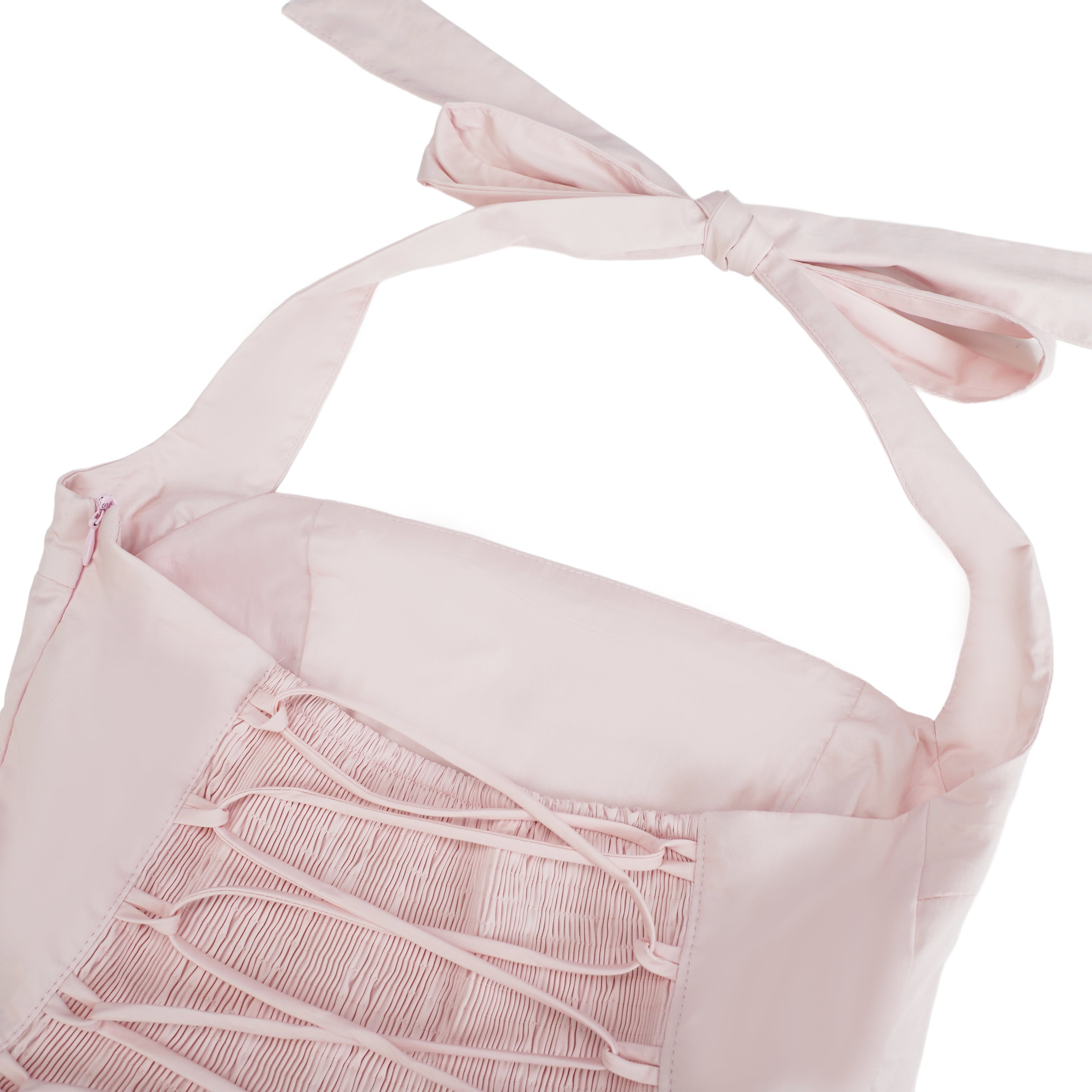 Eponine Pink Layered Flared Hem Midi Dress