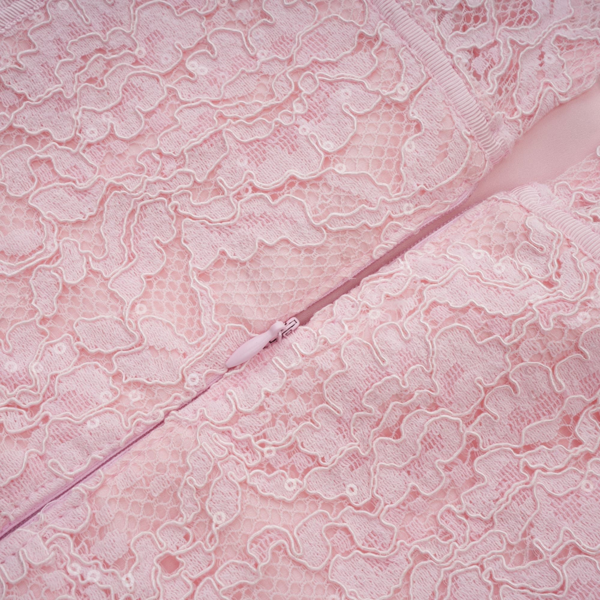 Elisabetta pink embellished floral-embroidered lace midi dress (Final Sale-US Only)