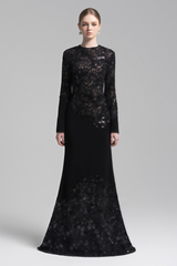 Mathilde Black Embroidered Maxi Dress