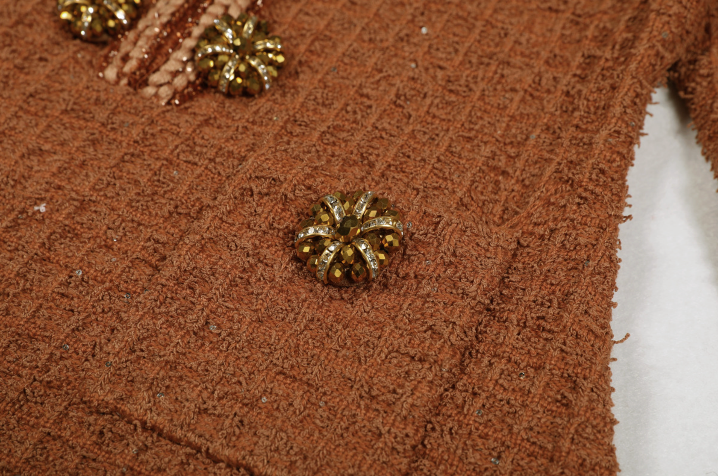 Leona Brown Textured Knit Midi Dress