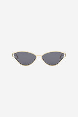 Cat-Eye Sunglasses With Gold Metal Frame – Black