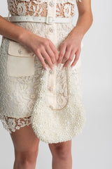 Beaded Pearl Shoulder Bag – Ivoire