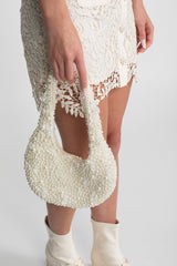 Beaded Pearl Shoulder Bag – Ivoire